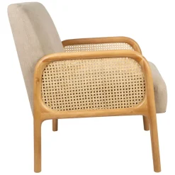 Fabrique de Styles Fauteuil en tissu et hévéa - Firmin* Fauteuils