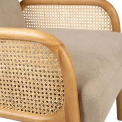 Fabrique de Styles Fauteuil en tissu et hévéa - Firmin* Fauteuils