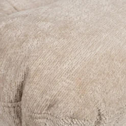 Fabrique de Styles Fauteuil et repose pied en tissu beige et fer noir - Lery* Fauteuils