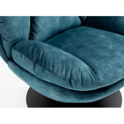 Fabrique de Styles Fauteuil pivotant en velours bleu - Topi* Fauteuils