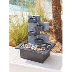 Fabrique de Styles Fontaine d'extérieur 5 niveaux h27cm*Enfant Déco, Accessoires Et Rangements|Jardin
