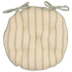 Fabrique de Styles Galette de chaise ronde en coton vichy d40cm - Campagne* Galettes De Chaise