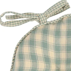 Fabrique de Styles Galette de chaise ronde en coton vichy d40cm - Campagne* Galettes De Chaise