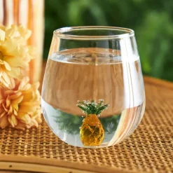 Fabrique de Styles Gobelet ananas en verre 38cl - Colorea* Verres À Eau Et Gobelets