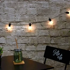 Fabrique de Styles Guirlande solaire 20 leds câble noir 1.25m*Enfant Luminaires|Jardin