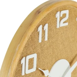 Fabrique de Styles Horloge en bambou naturel et blanc d60cm - Ladret* Horloges