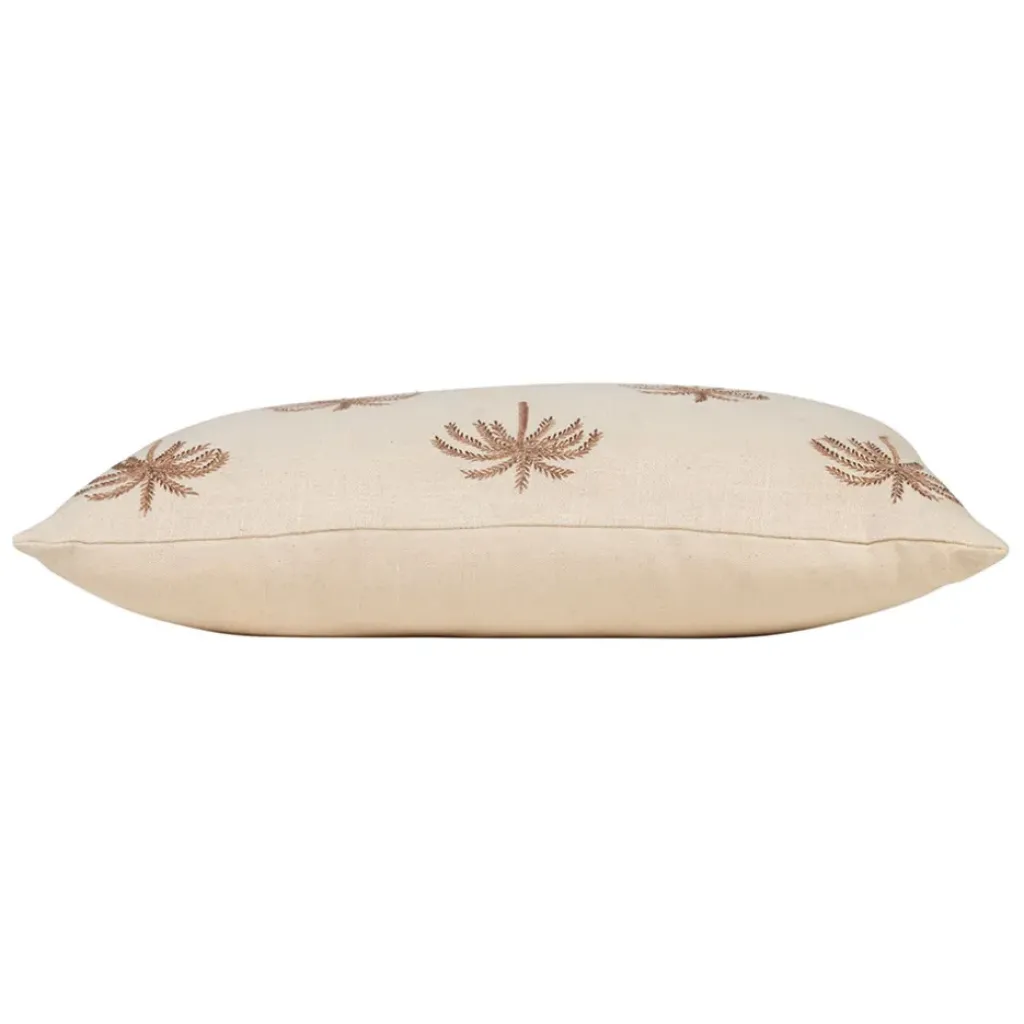 Fabrique de Styles Housse de coussin brodée en coton écru 50x30cm - Nomadea* Coussins Et Housses