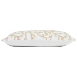 Fabrique de Styles Housse de coussin coton motif coreil blanc et beige 50x30cm - estran* Coussins Et Housses