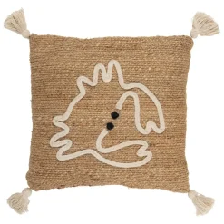 Fabrique de Styles Housse de coussin Crabe en corde et jute naturel blanc 45x45cm - Eté A La Mer* Coussins Et Housses