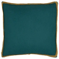 Fabrique de Styles Housse de coussin en coton emeraude et moutarde 45x45cm - Seguia* Coussins Et Housses
