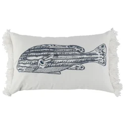 Fabrique de Styles Housse de coussin en coton poisson 50x30cm - Bord De Mer* Coussins Et Housses