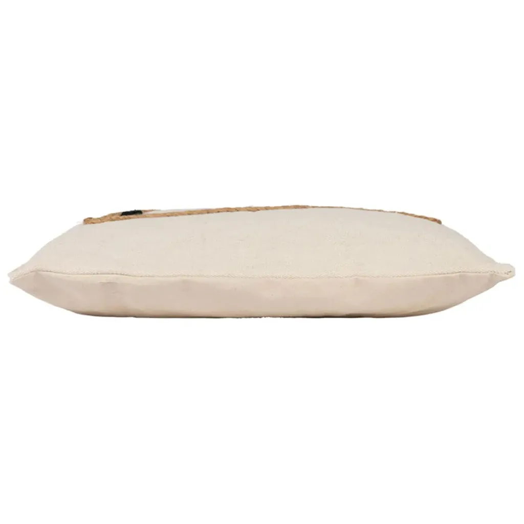 Fabrique de Styles Housse de coussin en coton écru et jute naturel 50x30cm - Eté A La Mer* Coussins Et Housses