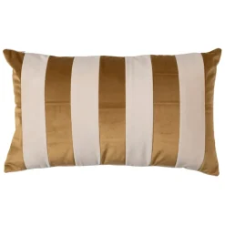 Fabrique de Styles Housse de coussin en velours rayé et nude 50x30cm - Klosen* Coussins Et Housses