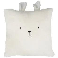 Fabrique de Styles Housse de coussin ourson en velours écru 45x45cm - Songes*Enfant Déco