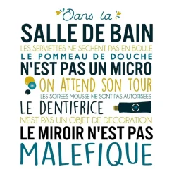 Fabrique de Styles Lambox w salle de bain 40x40cm g lama noir mdf* Tableaux Et Toiles