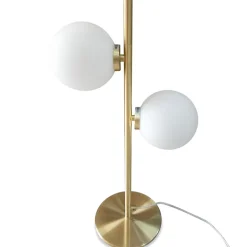 Fabrique de Styles Lampe 2 globes en verre opaline doré - edmond* Lampes À Poser
