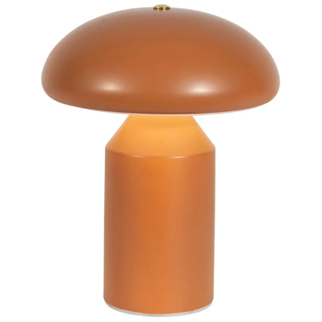 Fabrique de Styles Lampe champignon tactile en fer terracotta h23cm - Arty* Lampes À Poser