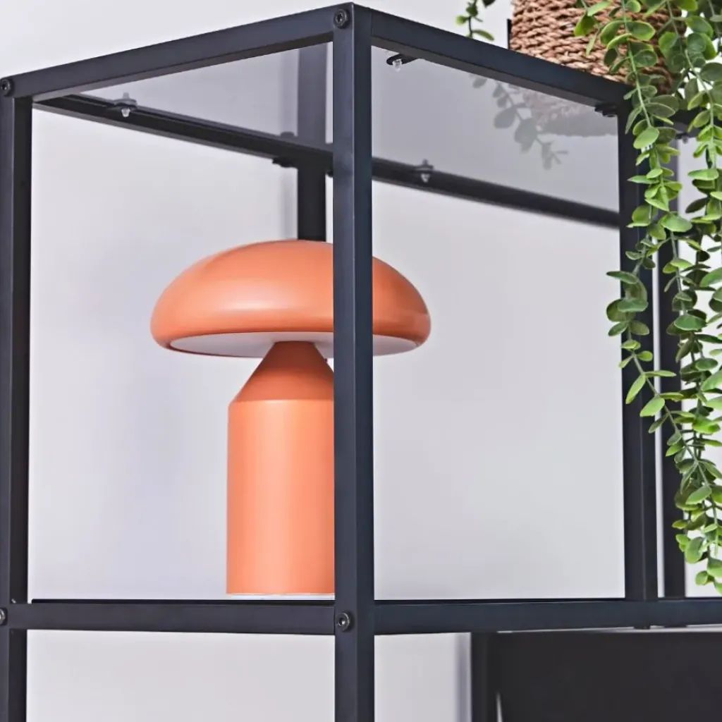 Fabrique de Styles Lampe champignon tactile en fer terracotta h23cm - Arty* Lampes À Poser