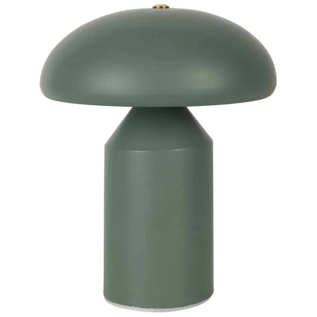 Fabrique de Styles Lampe champignon tactile en fer vert h23cm - Arty* Lampes À Poser