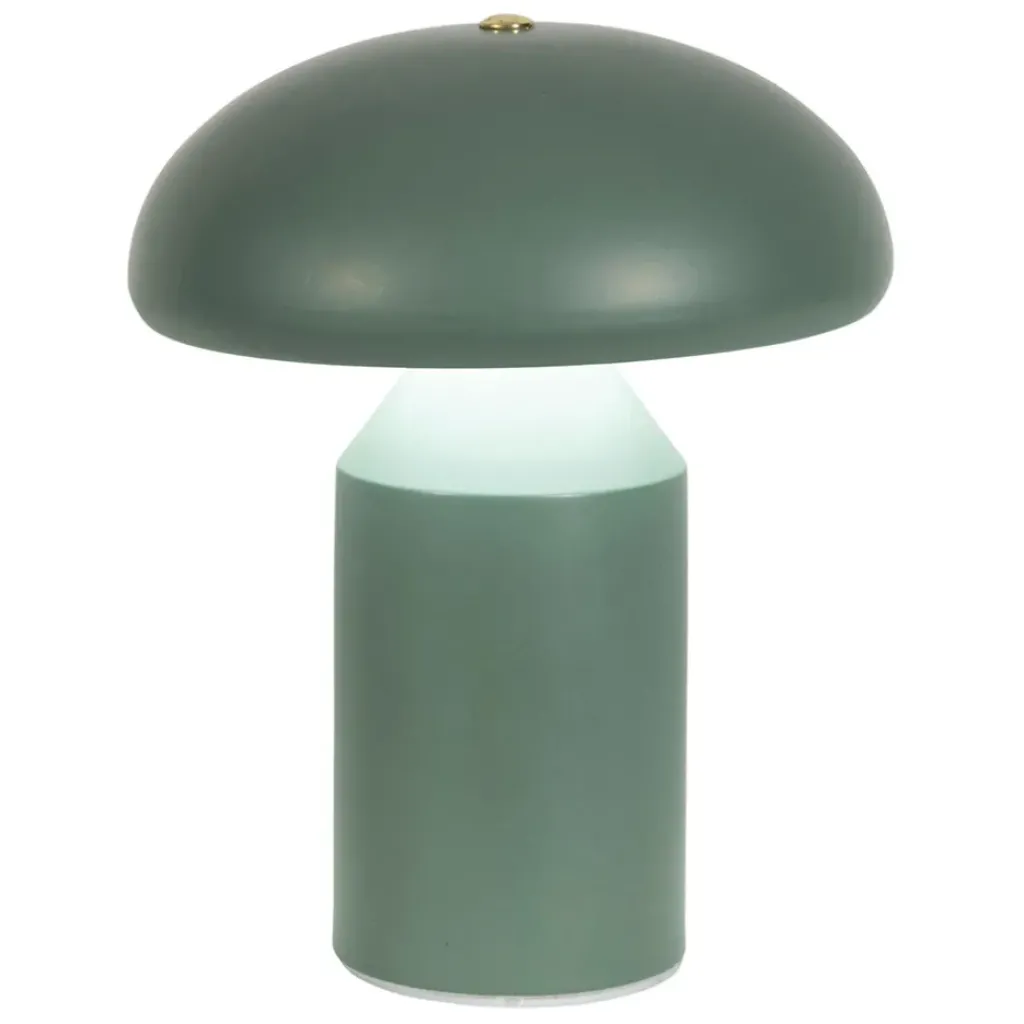 Fabrique de Styles Lampe champignon tactile en fer vert h23cm - Arty* Lampes À Poser