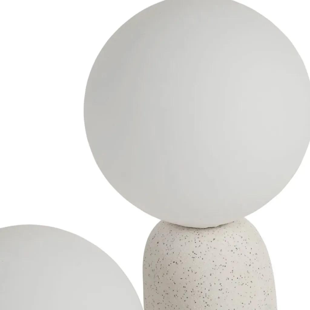 Fabrique de Styles Lampe céramique en écru h31cm - Organic* Lampes À Poser