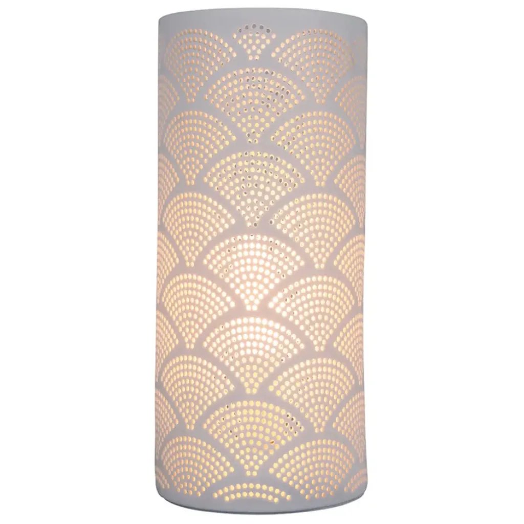 Fabrique de Styles Lampe cylindre en porcelaine h27.5cm - mandarin* Lampes À Poser