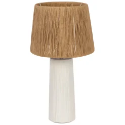 Fabrique de Styles Lampe en céramique écru h48cm - Lignes* Lampes À Poser