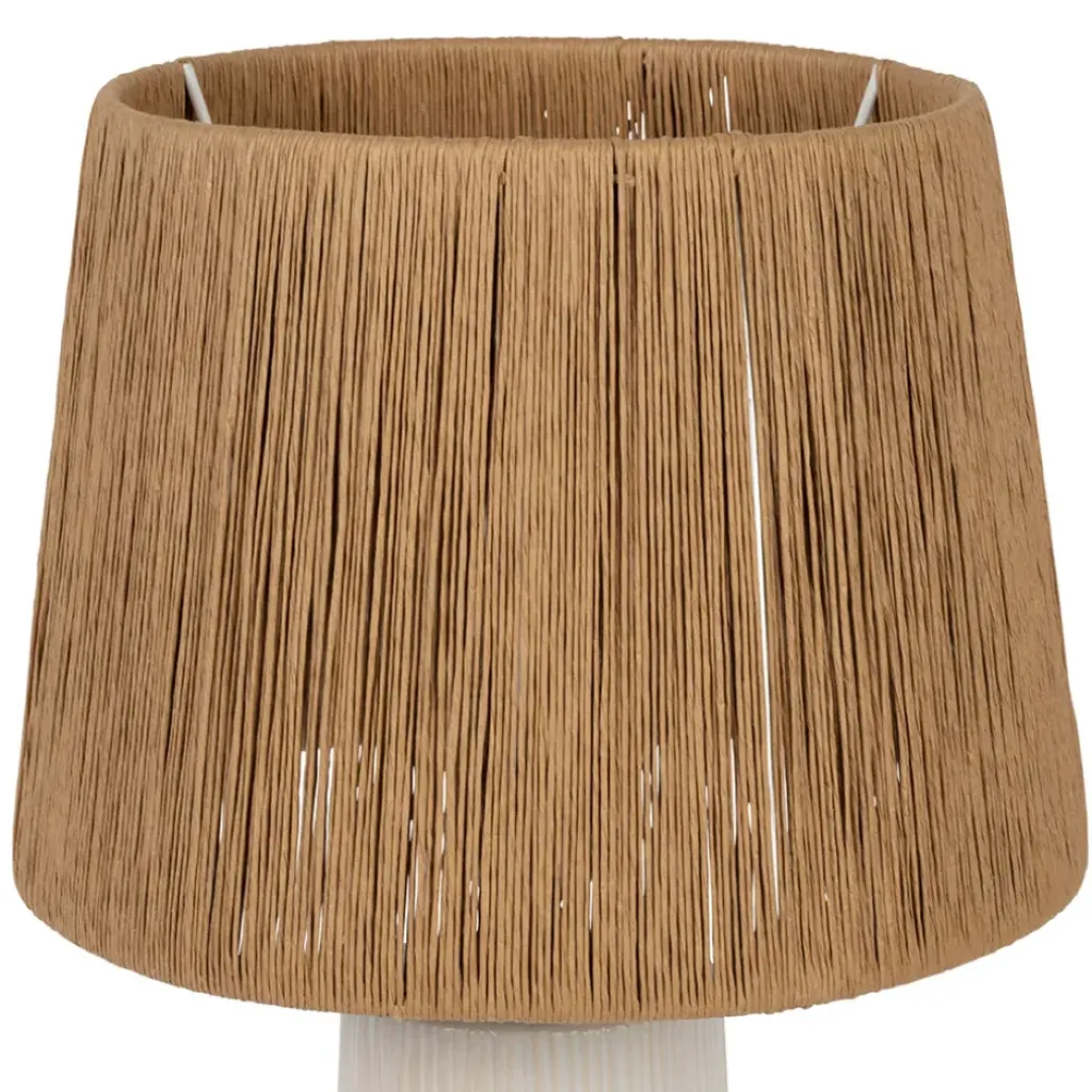 Fabrique de Styles Lampe en céramique écru h48cm - Lignes* Lampes À Poser
