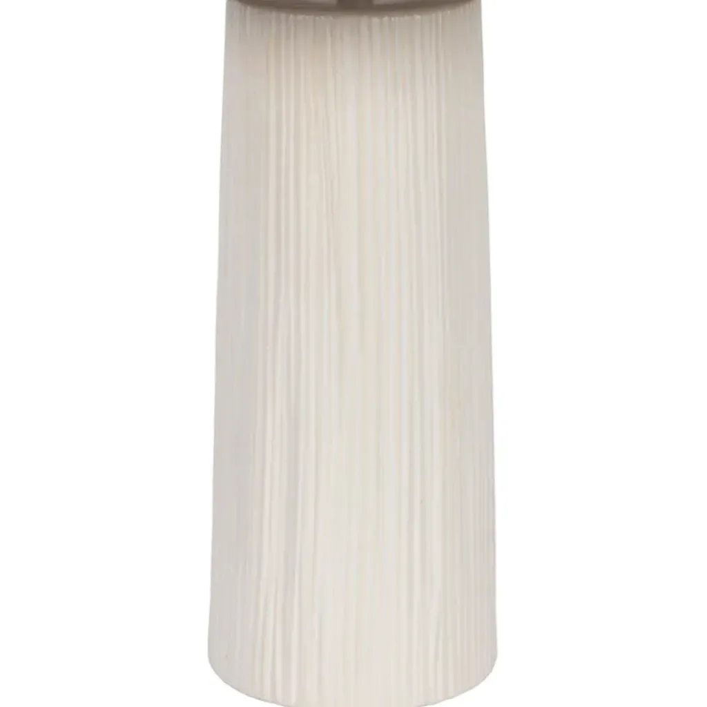 Fabrique de Styles Lampe en céramique écru h48cm - Lignes* Lampes À Poser