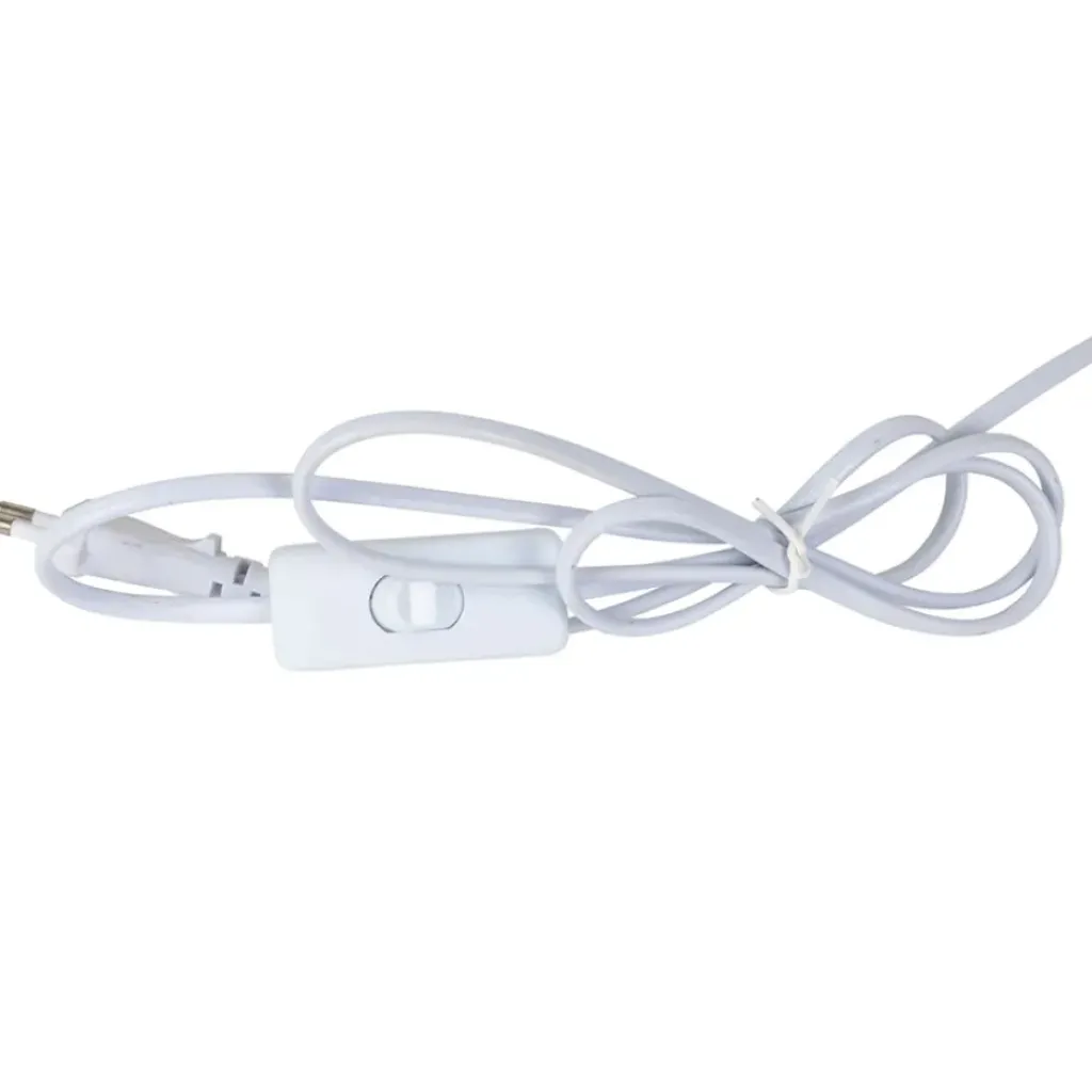 Fabrique de Styles Lampe en céramique rayée et blanc h27cm - Medi* Lampes À Poser