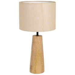 Fabrique de Styles Lampe en manguier et coton h47.5cm - Eterra* Lampes À Poser