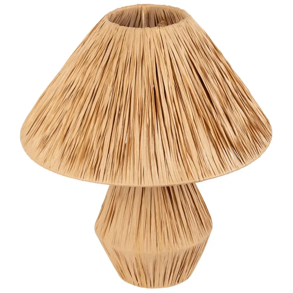 Fabrique de Styles Lampe en raphia et fer h41cm - Calypsa* Lampes À Poser