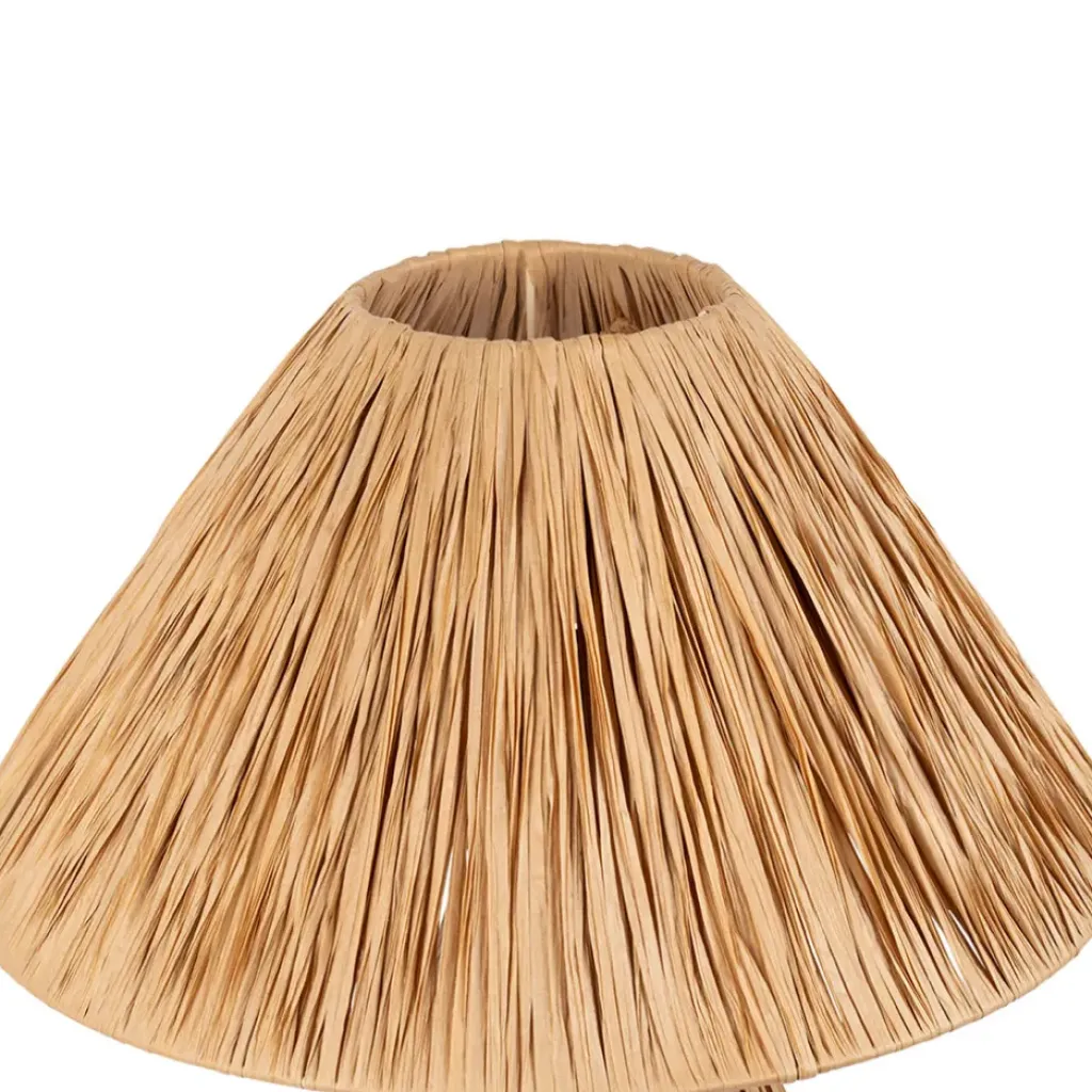 Fabrique de Styles Lampe en raphia et fer h41cm - Calypsa* Lampes À Poser