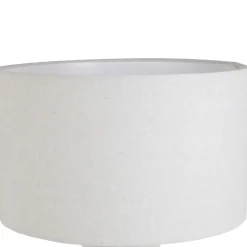 Fabrique de Styles Lampe en terre cuite et lin blanc h47.5cm - Tahra* Lampes À Poser