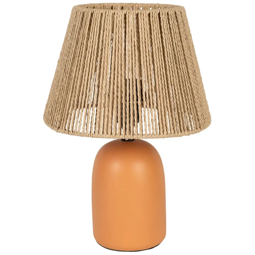 Fabrique de Styles Lampe en terre cuite mate et naturel h32cm - Nira* Lampes À Poser