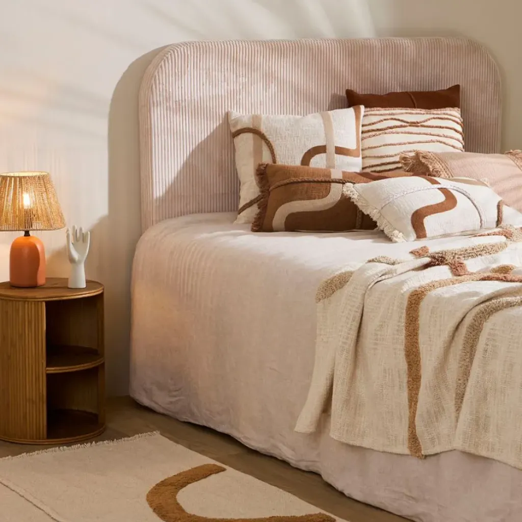 Fabrique de Styles Lampe en terre cuite mate et naturel h32cm - Nira* Lampes À Poser