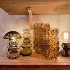 Fabrique de Styles Lampe en verre fumé noir h12cm - Eli* Lampes À Poser