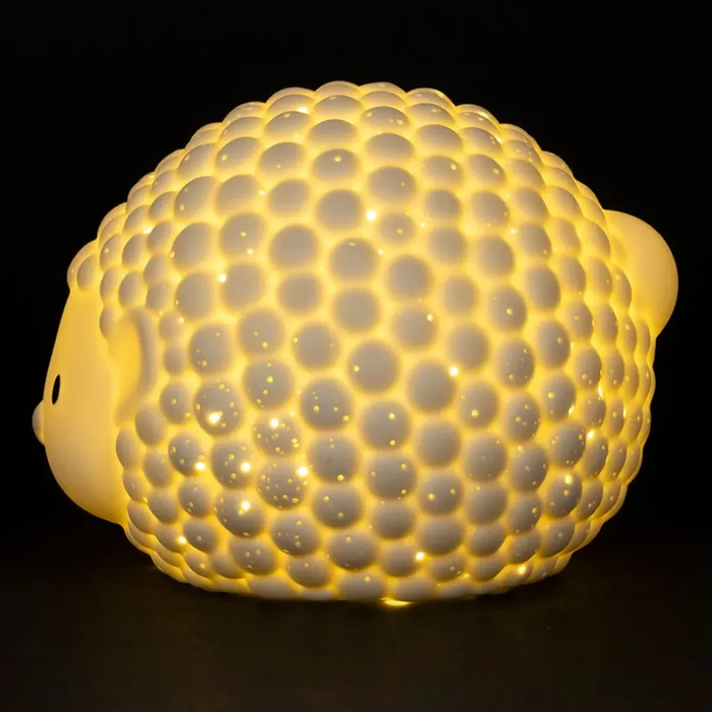 Fabrique de Styles Lampe led hérisson en porcelaine h12cm - Hérisson*Enfant Déco