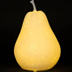 Fabrique de Styles Lampe led poire en porcelaine h24cm - Poire*Enfant Déco