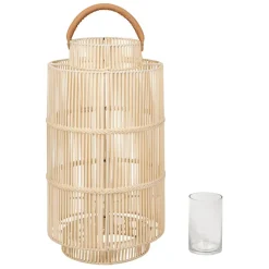 Fabrique de Styles Lanterne en fer et osier h75cm - Pasil* Photophores, Bougeoirs Et Lanternes
