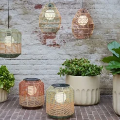 Fabrique de Styles Lanterne solaire en résine tressée h28cm*Enfant Déco, Accessoires Et Rangements|Jardin