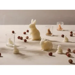 Fabrique de Styles Lot de 3 bougies lapin blanc beige et marron 2h - Floreal* Bougies Non Parfumées