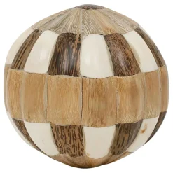 Fabrique de Styles Lot de 6 boules décoratives en résine et ivoire d10cm - Karumba* Petits Objets Déco