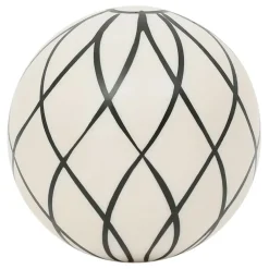 Fabrique de Styles Lot de 6 boules décoratives en résine noir et blanc d10cm - Etnik* Petits Objets Déco