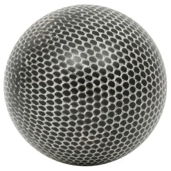 Fabrique de Styles Lot de 6 boules décoratives en résine brun et blanc d10cm - Komati* Petits Objets Déco