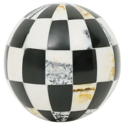 Fabrique de Styles Lot de 6 boules décoratives en résine brun et ivoire - Sumba* Petits Objets Déco