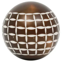 Fabrique de Styles Lot de 6 boules décoratives en résine brun et ivoire - Sumba* Petits Objets Déco