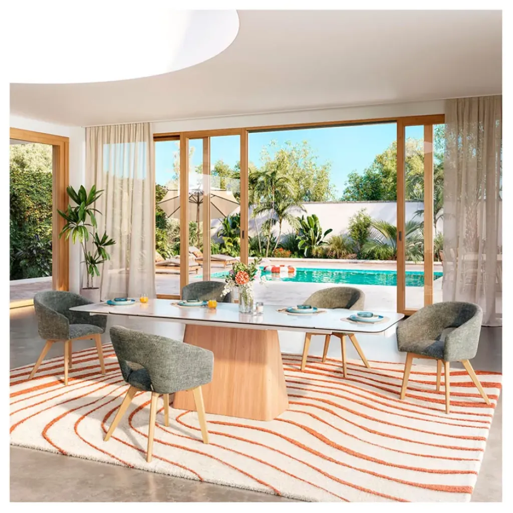 Fabrique de Styles Lot de 2 chaises en tissu chenille - Rusti* Chaises