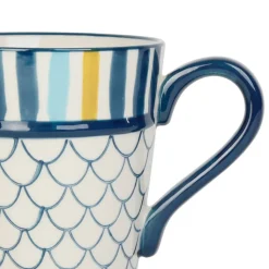 Fabrique de Styles Lot de 2 mugs en grès bleu - un été à la mer* Tasses Et Mugs