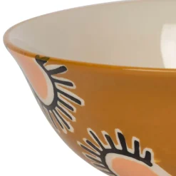 Fabrique de Styles Lot de 2 saladiers en grès bleu et moutarde - Funny* Plats Et Saladiers